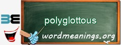 WordMeaning blackboard for polyglottous